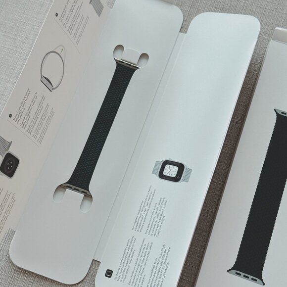 Official Apple Watch Band Braided Solo Loop, 38 40 41mm, Size 4, Green & Purple - Picture 7 of 9